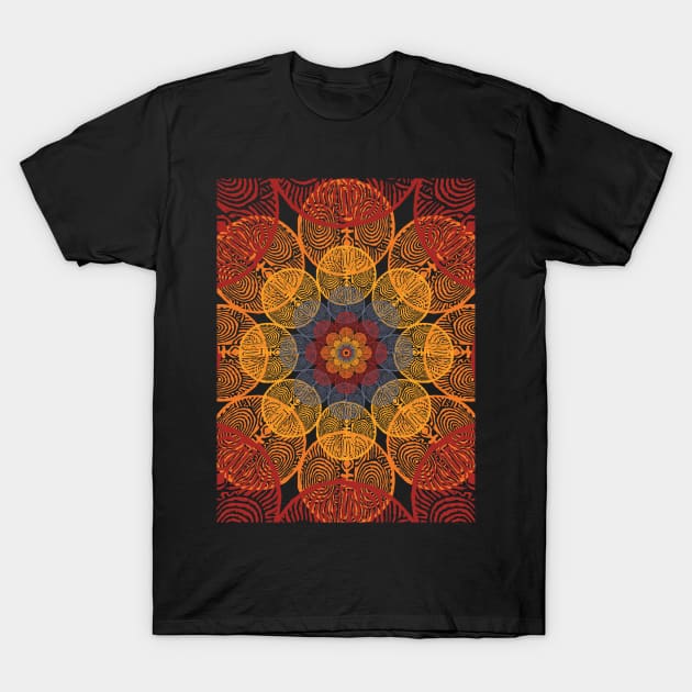 Polynesian Aboriginal Tribal Flower T-Shirt by pelagio